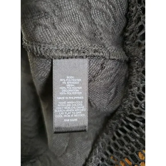 Express Mesh Sleeveless Swing Dress Women’s Size 4 NWT Punk Goth Floral Emo - Picture 11 of 11